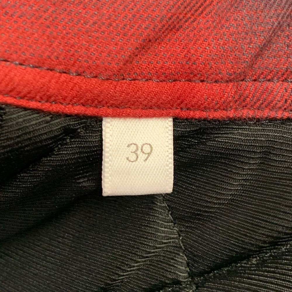GIVENCHY Red Black Plaid Cotton Snaps Jacket - Picture 6 of 9